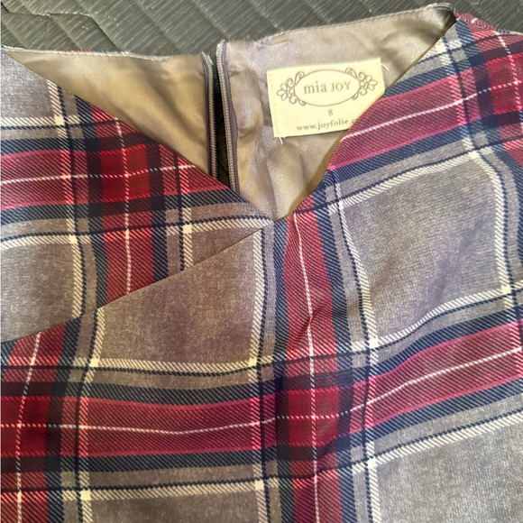 Joyfolie Plaid V-Neck Dress - Picture 2 of 3